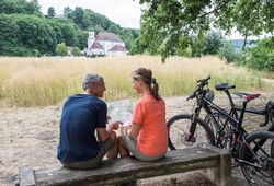 Radfahrer in der Nähe von Mariaort ©Florian Trykowski