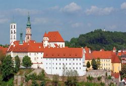 Zicht op Sulzbach-Rosenberg met kasteel