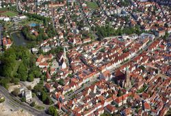 Gezicht op de Neumarkt in der Oberpfalz